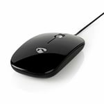 1000 DPI Slim USB Wired Optical Mouse Mice Ergonomic Design Mac PC Laptop Black