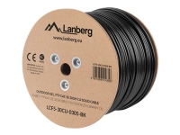 Lanberg - Samlet kabel - 305 m - FTP - CAT 5e - utendørs, solid - svart, RAL 9004