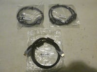 3x Pro Signal PSG01101 HDMI Cables 1 meter High Speed Leads Black Gold Plated