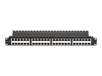 Black Box Spacegain Cat6 High-Density Feed-Through - Patch-Panel - Cat 6 - Stp - 1U - 19" - 48 Portar