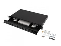 Lanberg Fiberoptisk Switch 12Xsc Duplex / 12Xlc Quad Rack 19" 1U Svart + Tillbehör