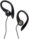 Thomson 132458 Clip-on "Sports" Earphones (3.55m Jack) Sweat and Water Proof, black, 9 x 2.5 x 18 cm