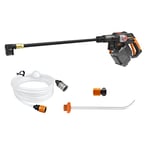 WORX NITRO - Nettoyeur haute pression Hydroshot sans fil Brushless 20V - WG633E.9 (livré sans batterie ni chargeur, tuyau de 6m, lance longue, buse à jets multiples, adaptateur bouteille de soda, etc)