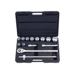 Force Socket Set 34quot 12punkts SAE 14delat