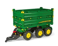 rolly toys | rollyMulti Trailer John Deere | Giant Three Side Tipping Trailer for Pedal Tractor | 125043