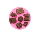 IFMGJK Cartoon ice cream candy candy cakes silicone mold DIY handmade chocolate crafty cakes dessert decoration baking gadgets Pink