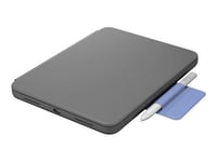 Logitech Rugged Folio - Clavier et étui - Apple Smart connector - QWERTZ - Suisse - graphite - pour Apple 10.2-inch iPad Wi-Fi; 10.9-inch iPad Wi-Fi