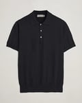 Canali Cotton Short Sleeve Polo Black