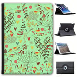 Fancy A Snuggle Green Gardens of Paradise Faux Leather Case Cover/Folio for the New Apple iPad 9.7" (2018 Version)