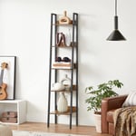 Tall Industrial Bookcase Narrow Slim Cabinet Vintage Ladder Rustic Display Unit