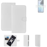 Protective cover for Motorola Moto G72 Wallet Case white flipcover flipcase