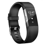 WEKIN Compatible for Fitbit Charge 2 Strap and Charge 2 HR Bands Adjustable Soft Silicone Sport Wristband for Charge 2 - Large Men Women