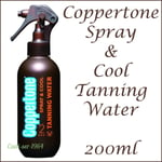 Coppertone Spray & Cool Tanning Water 200ml SPF2 Waterproof NEW