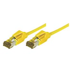 Cordon RJ45 sur câble catégorie 7 S/FTP LSOH snagless jaune - 1 m