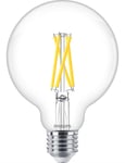 Philips E27 93mm klar 7W (=60W) 806lm Warm Glow