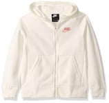 Nike G NSW PE Full Zip Sweat-Shirt Fille, sail/(Bleached Coral), FR (Taille Fabricant : XL)