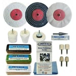 Pro-Max Steel & Stainless Steel Deluxe Metal Polishing Buffing Kit 4" x 1"