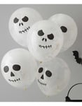 5 st DIY Marbled Skull Balloons - Fright Night