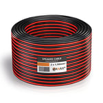MANAX Câble de haut-parleur 2 x 1,5 mm² Rouge/noir 20 m