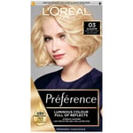 L'Oréal Paris Préférence Infinia Hair Dye (Various Shades) - 03 Lightest Ash Blonde