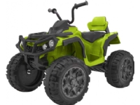 Batteridriven ATV för barn, grön + EVA-hjul + MP3-radio + LED + långsam start