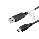 caseroxx USB cable, Data cable for Garmin Camper 770 LMT-D, USB cable as charging cable or for data transfer in black