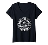 Womens Love You to The Mountains and Back Funny Camping V-Neck T-Shirt