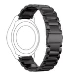 Huawei Watch Gt2e/GT2 46mm - armband i rostfritt stål 22mm Passar handled omkrets 16-22cm Svart