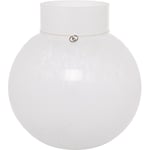Glasvas rund 25cm Ø24cm, vit