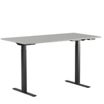 Höj och sänkbart skrivbord, digital display, svart stativ, grå bordsskiva 160x80 cm