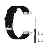 Huabao Nylon Fabric Replacement Strap Watchband for Garmin Forerunner 30 /Forerunner 35 (Black)