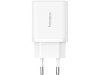 Baseus P10111404213-00 Cube Usb-C / Usb-A 30W Nätladdare Vit (P10111404213-00)