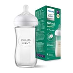 Philips Avent Biberon en verre à Réponse Naturelle – biberon de 240 ml, sans BPA pour les bébés de 1 mois et + (modèle SCY933/01)