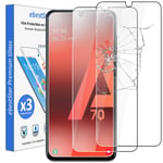 ebestStar - compatible with Samsung Galaxy A70 Screen Protector SM-A705F Premium Tempered Glass [x3 Pack] Shatterproof, 9H 3D Bubble Free [A70: 164.3 x 76.7 x 7.9mm, 6.7'']