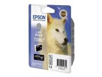 Epson T0967 - 11.4 ml - gråsvart - original - blister - bläckpatron - för Stylus Photo R2880