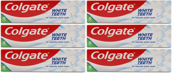 Colgate Toothpaste White Teeth & Fresh Breath 75ml | Whitening X 6