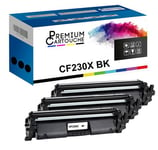 PREMIUM CARTOUCHE - x3 Toners - CF230X (Noir) - Compatible pour HP Laserjet Pro M203dw HP Laserjet Pro M203dn HP Laserjet Pro M203d