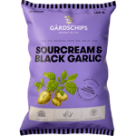 Gårdschips | 2 x Potatischips Sourcream &amp; Black Garlic | 2 x 150g