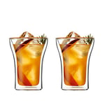 Bodum ASSAM Coffee Glass Set (Double-Walled, Dishwasher Safe, 0.25 L/8 oz) - Pack of 2, Transparent