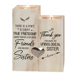 Delisouls Candle Holder - To My Bestie - Thank You For Being My Unbiological Sister - Candle Holder Include Candle, Gift for Birthday Anniversary Christmas (To My Bestie)