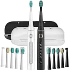 Elektrisk tandbørste, Sonic rengøring, USB genopladelig, FW-507-420-BW-Set