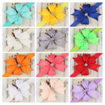 Multi-color New Baby Hair Bow Flower Headband Silver Ribbon 0 H
