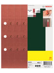 Bosch 25-delers slipepapirsett til plansliper, spent, korning 180 G= 180