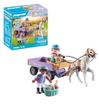Playmobil 71496 Horses of Waterfall: Pony Carriage, a magical pony ride, thrilling adventures at Waterfall Ranch, detailed play sets suitable for children ages 4+