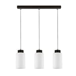 Homemania Lampe à Suspension Crystal - Lustre - Plafond - Bois Sombre, Blanc, Bois, Verre 52 X 9,5 X 110