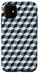 iPhone 11 Abstract box pattern black and white Case