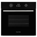 Russell Hobbs Electric Oven 70L 60cm Wide Built In Multifunctional Electric Fan Oven Easy Clean Interior Black RHEO7005B
