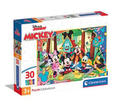 Clementoni- Puzzle Mickey Disney 30pzs Does Not Apply Supercolor Mickey-30 pièces, 3 Ans Enfant Dessin animé-fabriqué en Italie, 20269, Multicolore, Medium