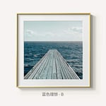 Ami0707 Seascape Sky Sea landscape Clouds Canvas Painting Poster Print HD Modern Wall Art Pictures For Living Room home deco 50x50cm(Noframe) BlueB