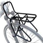Cykelkorg fram, aluminium bagagehållare för touring, 15 kg kapacitet, cykelkorg för mountainbike och landsvägscykel Black